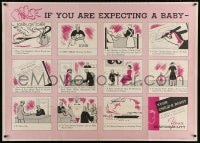4s276 IF YOU ARE EXPECTING A BABY 37x52 special poster 1946 birth certificate is your responsibility!