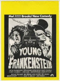4s285 YOUNG FRANKENSTEIN 10x14 special poster 1981 Mel Brooks, Wilder, Boyle, Feldman, Alvin art!