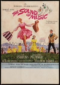 4s188 SOUND OF MUSIC 9x13 standee 1965 classic artwork of Julie Andrews by Howard Terpning!