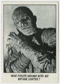 4s030 CREATURE FEATURE #39 trading card 1973 Boris Karloff as Mummy's Ghost, you'll die laughing!