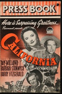 4s346 CALIFORNIA English pressbook 1946 Ray Milland, Barbara Stanwyck, Barry Fitzgerald, rare!
