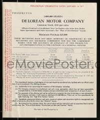 4s024 DELOREAN MOTOR COMPANY 8x9 prospectus 1977 company share offers to new car dealers!