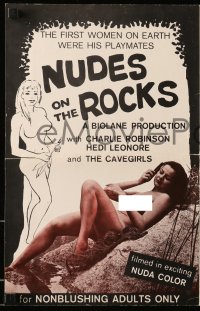 4s536 50,000 B.C. pressbook 1963 the first women on Earth were his playmates, Nudes on the Rocks!