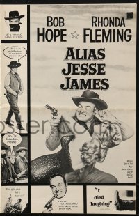 4s544 ALIAS JESSE JAMES pressbook 1959 wacky outlaw Bob Hope & sexy Rhonda Fleming!