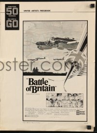 4s561 BATTLE OF BRITAIN pressbook 1969 all-star cast in historical World War II battle!