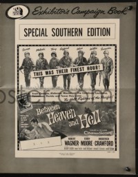 4s566 BETWEEN HEAVEN & HELL special Southern Edition pressbook 1956 Robert Wagner, Terry Moore!