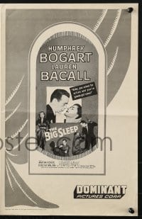 4s569 BIG SLEEP pressbook R1956 Humphrey Bogart, sexy Lauren Bacall, Howard Hawks