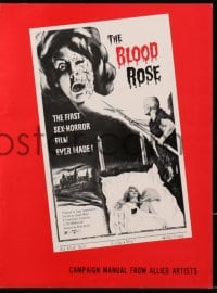 4s581 BLOOD ROSE pressbook 1970 La rose ecorchee, first sex-horror film ever made, wild images!