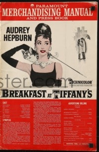4s589 BREAKFAST AT TIFFANY'S pressbook 1961 great images & art of sexy Audrey Hepburn, classic!