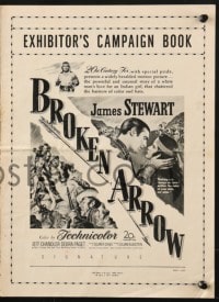 4s591 BROKEN ARROW pressbook 1950 James Stewart & sexy Native American Debra Paget, very rare!
