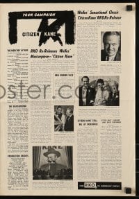 4s613 CITIZEN KANE pressbook R1956 Orson Welles' masterpiece is still a big hit at the box office!
