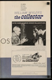 4s618 COLLECTOR pressbook 1965 Terence Stamp & Samantha Eggar, directed by William Wyler!
