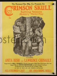 4s622 CRIMSON SKULL pressbook 1921 colored cowboys Anita Bush & Lawrence Chenault, lost film!