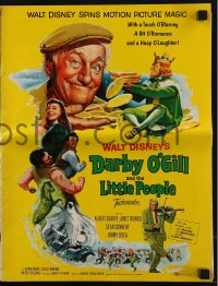 4s624 DARBY O'GILL & THE LITTLE PEOPLE pressbook 1959 Disney, Sean Connery, it's leprechaun magic!