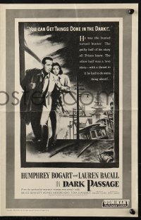 4s626 DARK PASSAGE pressbook R1956 many great images of Humphrey Bogart & sexy Lauren Bacall!
