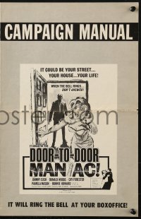 4s668 FIVE MINUTES TO LIVE pressbook R1966 first Johnny Cash movie, retitled Door-to-Door Maniac!