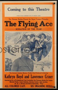 4s671 FLYING ACE pressbook 1926 exact full-size image of the 14x22 window card!