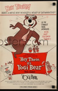 4s719 HEY THERE IT'S YOGI BEAR pressbook 1964 Hanna-Barbera, Yogi's first full-length feature!