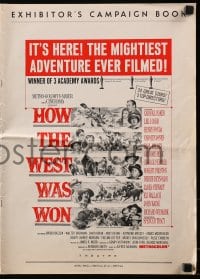 4s731 HOW THE WEST WAS WON pressbook 1964 John Ford epic, Debbie Reynolds, Gregory Peck & all-stars