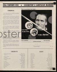 4s734 HUSTLER pressbook R1964 Paul Newman, completely different with pool cue & images in balls!