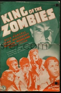 4s760 KING OF THE ZOMBIES pressbook 1941 couple crash lands & finds mad doctor using undead in WWII!