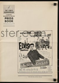 4s762 KISSIN' COUSINS pressbook 1964 cool art of hillbilly Elvis Presley, feudin', lovin', swingin'!