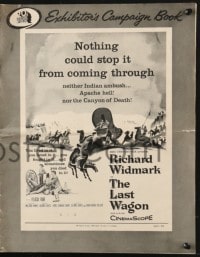 4s769 LAST WAGON pressbook 1956 Richard Widmark, Delmer Daves, nothing could stop the last wagon!