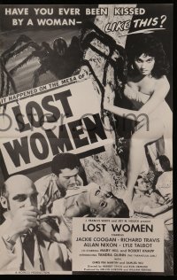 4s803 MESA OF LOST WOMEN pressbook 1952 grown up Jackie Coogan vs super women who kissed & killed!