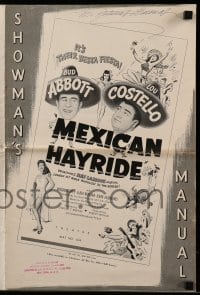 4s804 MEXICAN HAYRIDE pressbook 1948 matador Abbott & Costello in Mexico, great art!