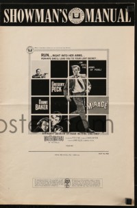 4s808 MIRAGE pressbook 1965 is the key to Gregory Peck's secret in Diane Baker's arms?
