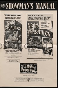 4s601 CAPTAIN CLEGG pressbook 1962 Hammer, great art of Night Creatures riding skeleton horses!