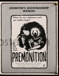4s868 PREMONITION pressbook 1972 1st Alan Rudolph, where do your nightmares end and realities begin?