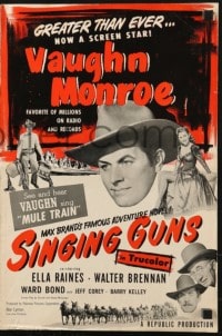 4s917 SINGING GUNS pressbook 1950 radio's favorite singer Vaughn Monroe, sexy Ella Raines