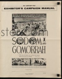 4s922 SODOM & GOMORRAH pressbook 1963 Robert Aldrich, Pier Angeli, art of sinful cities!