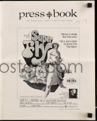 4s935 SUPER FLY pressbook 1972 bad dude Ron O'Neal has a plan to stick it to The Man!