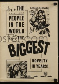 4s943 TERROR OF TINY TOWN pressbook R1942 Jed Buell's Midgets in 10 gallon hats, wild & beyond rare!