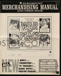 4s980 WAR & PEACE pressbook R1963 art of Audrey Hepburn, Henry Fonda & Mel Ferrer, Tolstoy epic!