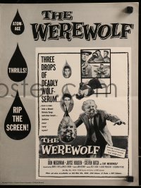 4s984 WEREWOLF pressbook 1956 two great wolf-man horror images, it happens before your horrified eyes!