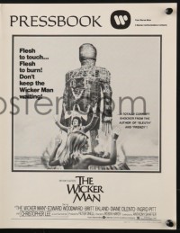4s988 WICKER MAN pressbook 1974 Christopher Lee, Britt Ekland, cult horror classic!