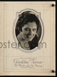 4s991 WORLD & ITS WOMAN pressbook 1919 Geraldine Farrar, Lou Tellegen, ultra rare silent!