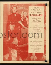 4s393 BUCCANEER promo brochure 1938 Cecil B. DeMille, Fredric March as Jean Lafitte, Gaal!