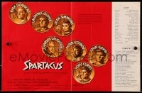 4s497 SPARTACUS promo brochure 1961 classic Stanley Kubrick & Kirk Douglas epic!