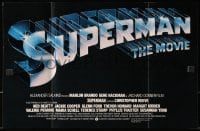 4s511 SUPERMAN promo brochure 1978 D.C. comic book superhero, great images of the logo & title!