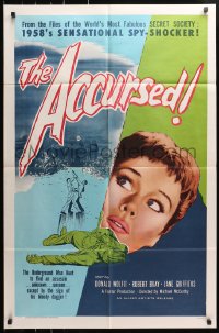 4t021 ACCURSED 1sh 1958 from the files of the world's most fabulous secret society!
