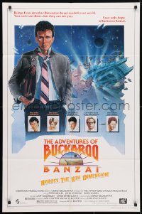 4t030 ADVENTURES OF BUCKAROO BANZAI 1sh 1984 Peter Weller science fiction thriller!