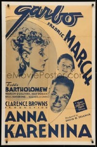 4t050 ANNA KARENINA 1sh R1948 beautiful Greta Garbo, Fredric March, Freddie Bartholomew!