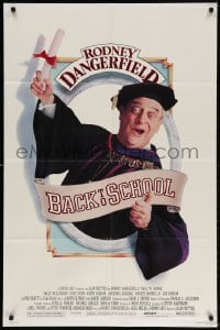 4t064 BACK TO SCHOOL 1sh 1986 Rodney Dangerfield goes to college with his son, great image!