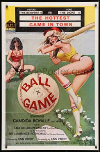 4t069 BALL GAME 1sh 1980 baseball sex, the hottest game in town, Candida Royalle as Lolita!