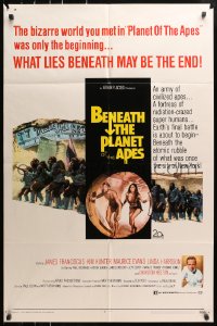 4t101 BENEATH THE PLANET OF THE APES 1sh 1970 sequel, what lies beneath may be the end!