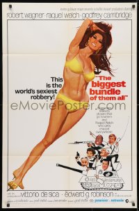 4t111 BIGGEST BUNDLE OF THEM ALL 1sh 1968 sexy art of Raquel Welch in bikini by McGinnis!